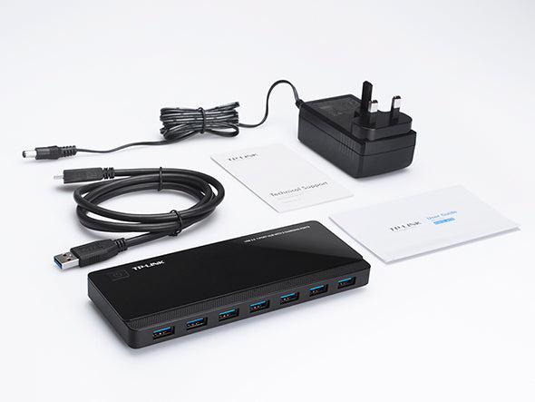 TP-Link - UH720 - UNKETA 7PORT USB 3.0 HUB 2 PERP POWER 12V/4A POWER ADAPTER INCLUDED