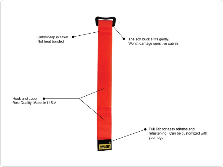 Rip-Tie - HB-06 - One Inch Wide CableWrap with Buckle 1