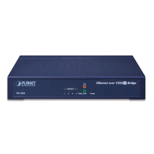 Planet - VC-234 - 100/100 Mbps Ethernet (4-Port LAN) to VDSL2 Bridge - 30a profile