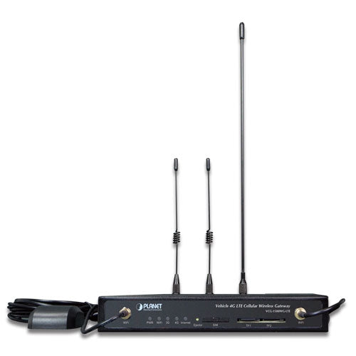 Planet - VCG-1500WG-LTE-US - Vehicle 4G LTE Cellular Wireless Gateway with 5-Port 10/100TX (1-SIM Card Slot, 802.11n, GPS, -25~65 degrees C)