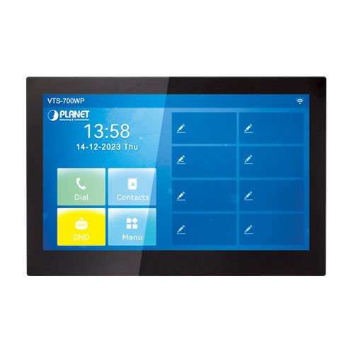 Planet - VTS-700WP - 7-inch SIP Indoor Touch Screen PoE Video Intercom with Built-in Wi-Fi