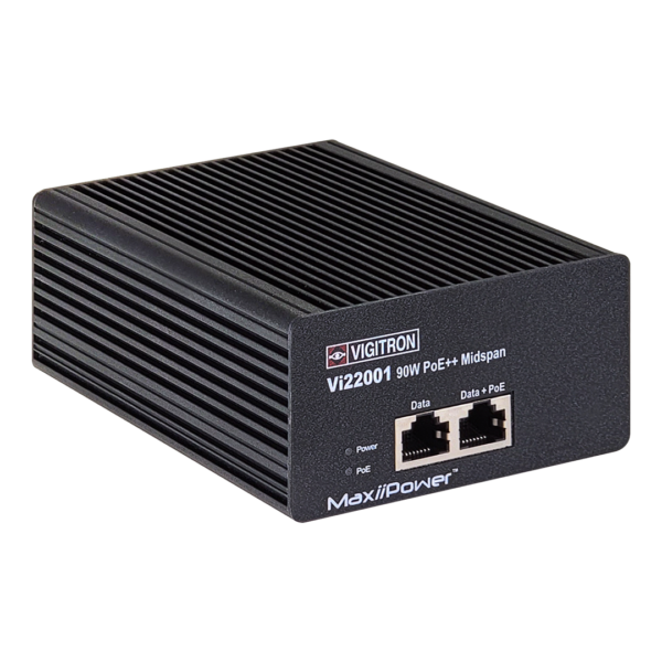 Vigitron - Vi22001 - 1- Port MaxiiPower™ af/at 90W PoE Midspan w/ built in power supply