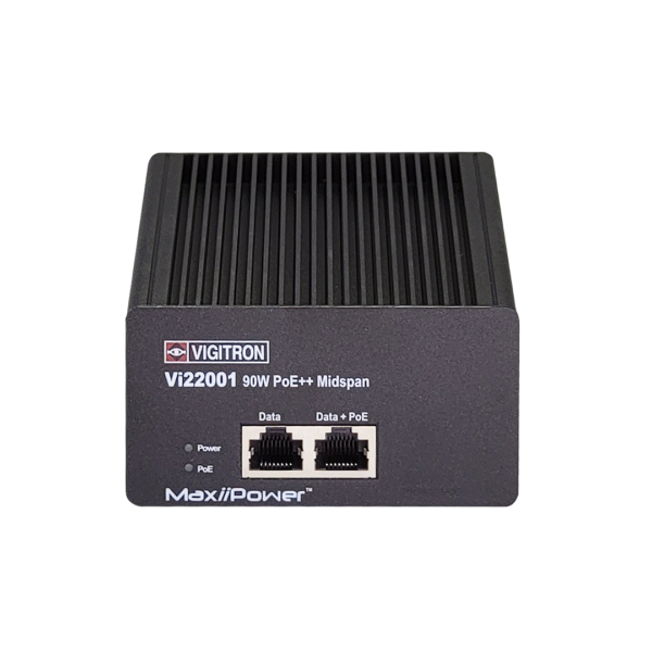Vigitron - Vi22001 - 1- Port MaxiiPower™ af/at 90W PoE Midspan w/ built in power supply