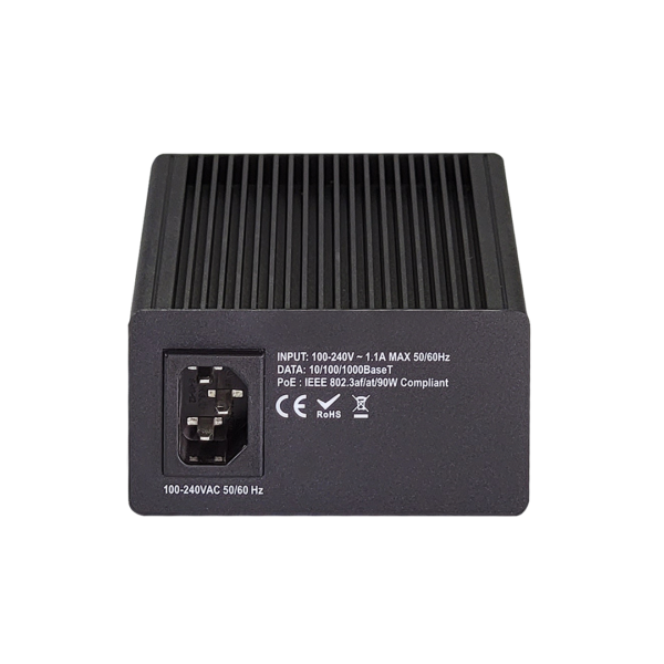 Vigitron - Vi22001 - 1- Port MaxiiPower™ af/at 90W PoE Midspan w/ built in power supply