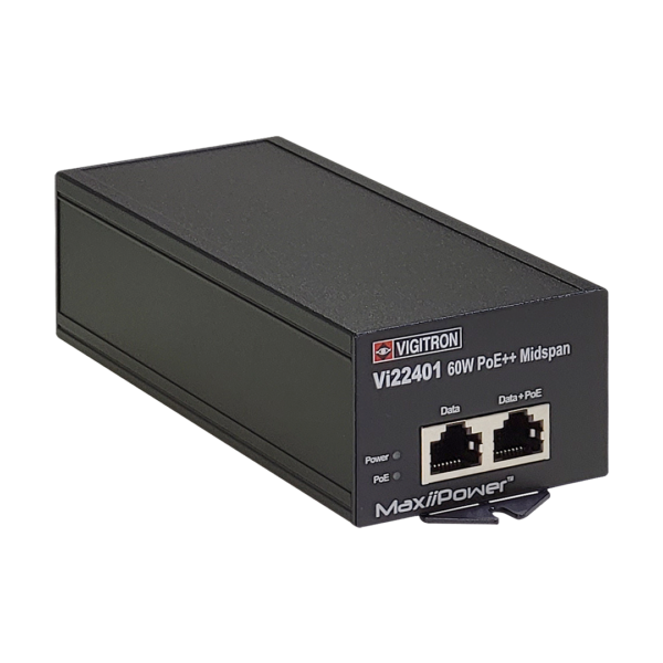 Vigitron - Vi22401 - 1-Port MaxiiPower af/at 60W PoE Midspan w/ built in power supply
