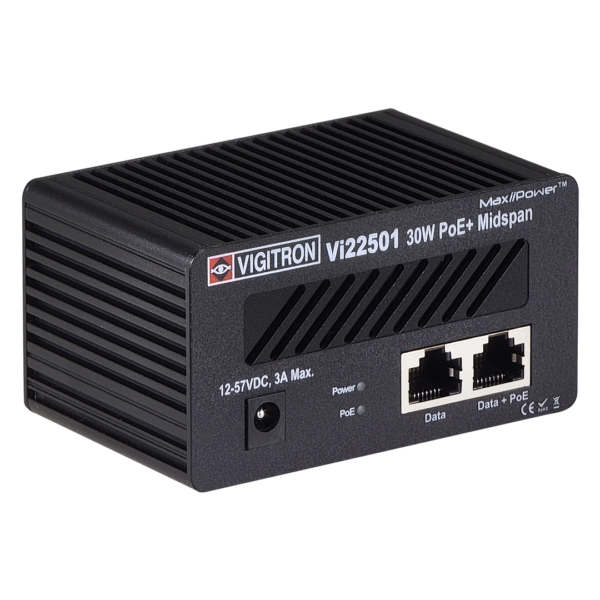 Vigitron - Vi22501 - 1-Port MaxiiPower™ af/at 30W Midspan, 12-48VDC input