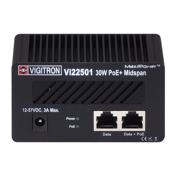 Vigitron - Vi22501 - 1-Port MaxiiPower™ af/at 30W Midspan, 12-48VDC input