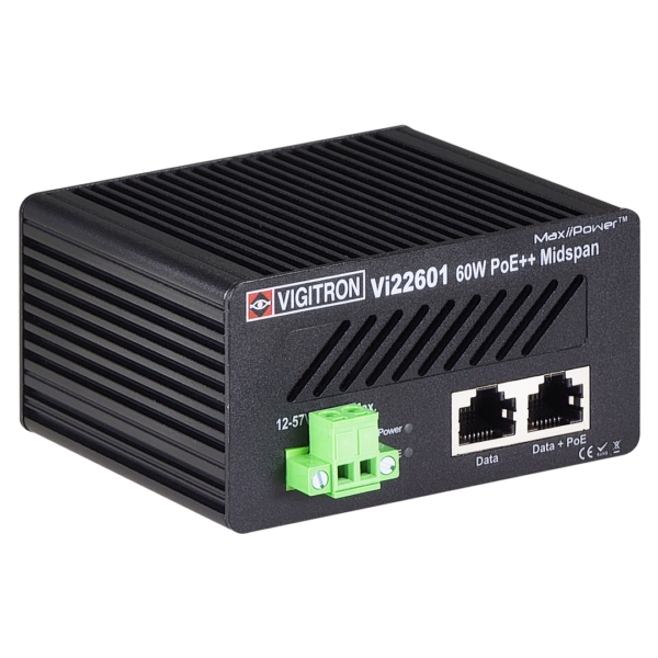 Vigitron - Vi22601 - 1-Port MaxiiPower™ af/at 60W Midspan, 12-48VDC input