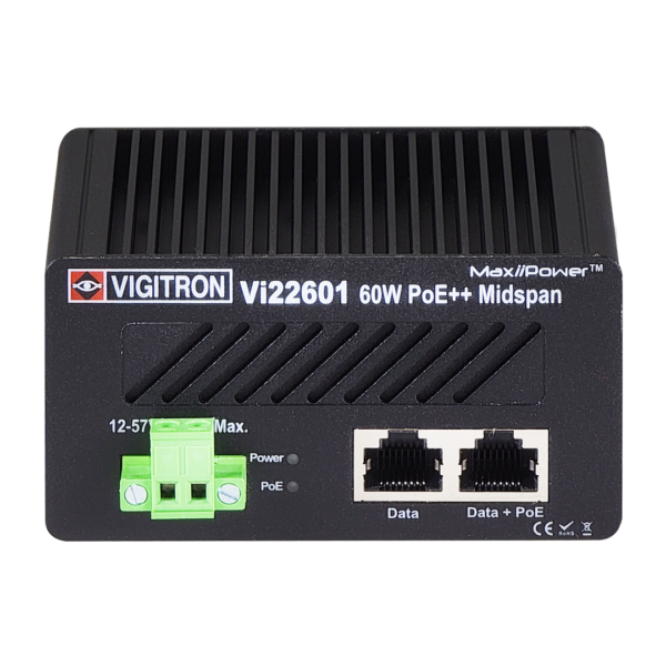 Vigitron - Vi22601 - 1-Port MaxiiPower™ af/at 60W Midspan, 12-48VDC input