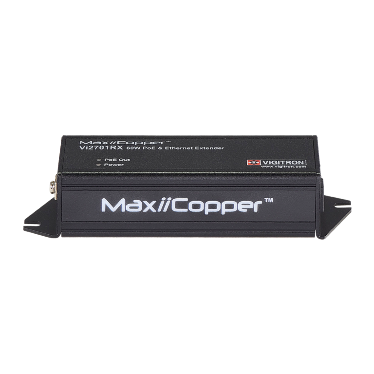 Vigitron - Vi2701RX - 1-Port MaxiiCopper Ethernet Extender over UTP RX, af/at 72W PoE Midspan