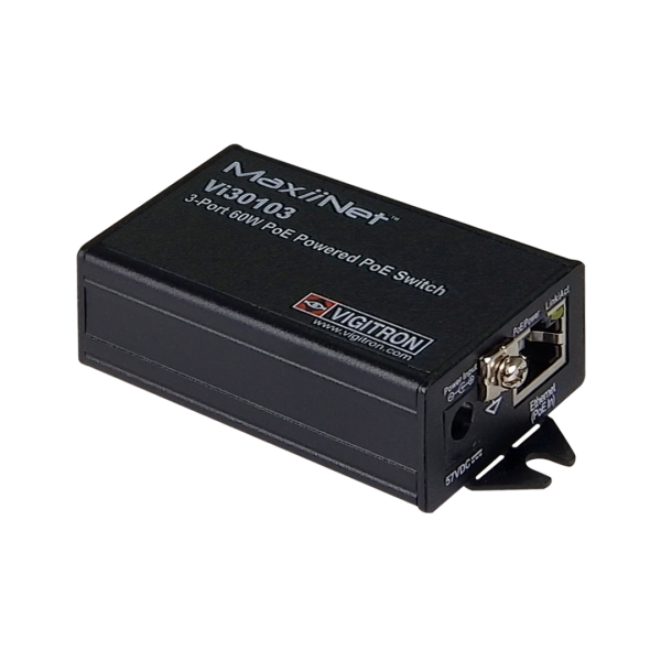 Vigitron - Vi30103 - 3-Port MaxiiNet 10/100 af/at 60W PoE Switch & Repeater