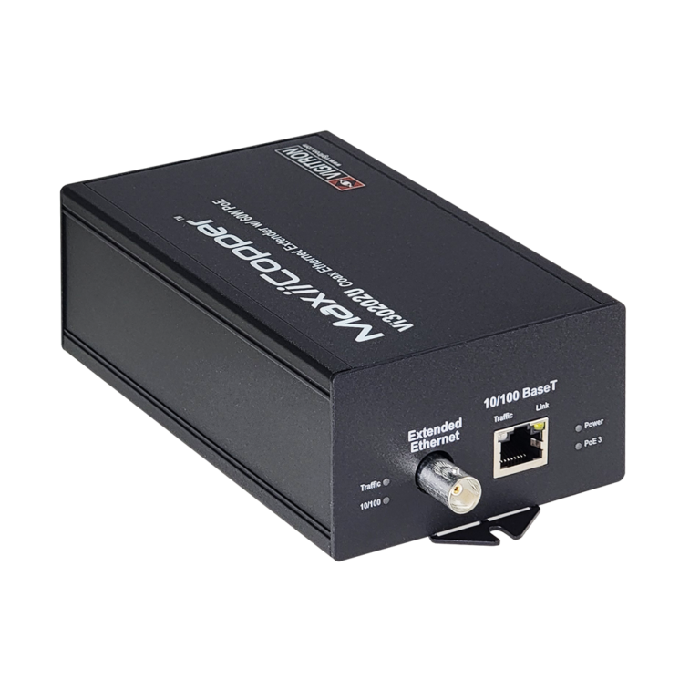 Vigitron - Vi30202U - 1-Port MaxiiPower Ethernet Extender over Coax, af/at/bt 60W PSE, powered by 24VDC/AC