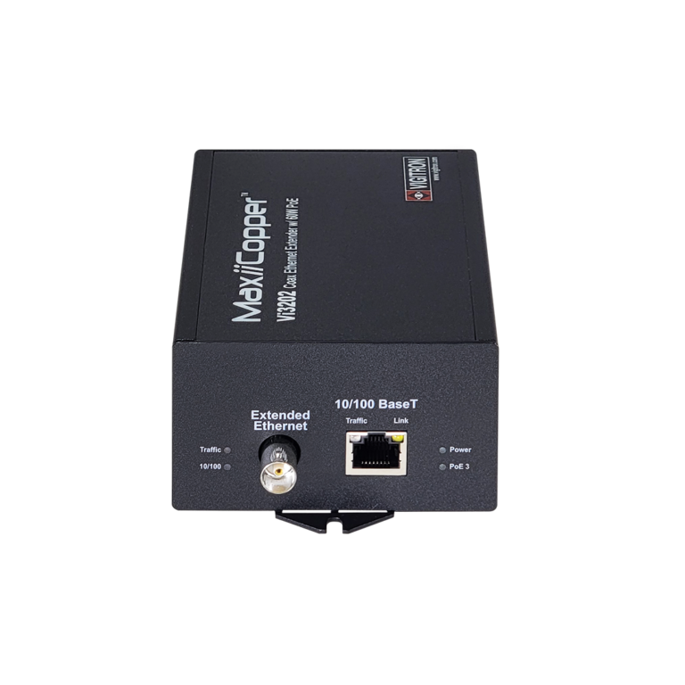 Vigitron - Vi30202U - 1-Port MaxiiPower Ethernet Extender over Coax, af/at/bt 60W PSE, powered by 24VDC/AC