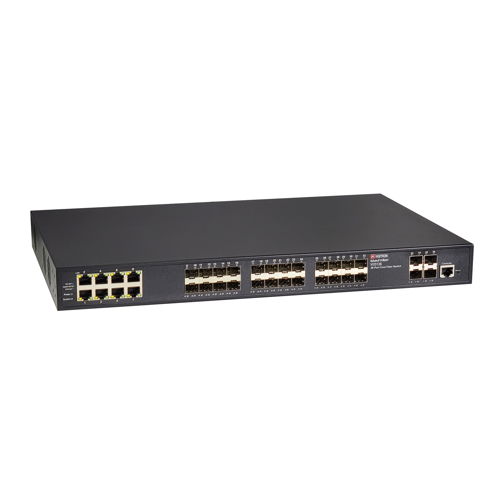Vigitron - Vi35136 - 36-Port L2+/L3 Lite Managed Fiber/Copper Core Network Switch