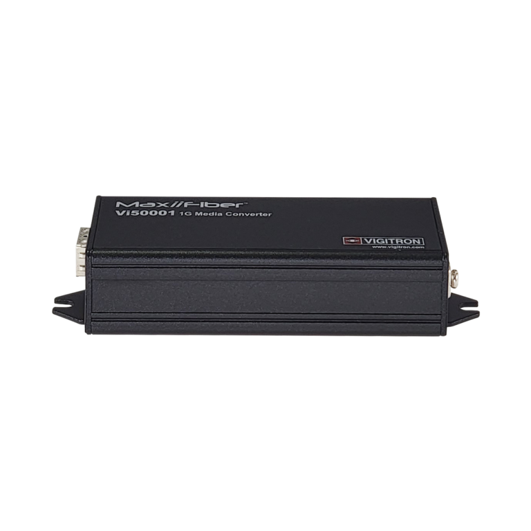 Vigitron - Vi50001 - 1-Port MaxiiFiber 100/1G Ethernet Media Converter powered by PoE/12VDC
