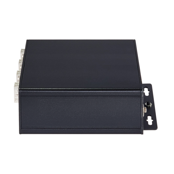 Vigitron - Vi50004 - 4-Port MaxiiFiber™ 1G Ethernet Media Converter, Powered by PoE or 12VDC @ 3A PS