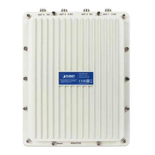 Planet - WDAP-3000AX - Dual Band 802.11ax 3000Mbps Outdoor Wireless AP (IP67, 802.3at PoE+, 4 x N-type connector)