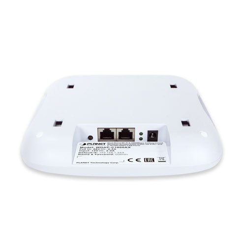 Planet - WDAP-C1800AX - Dual Band 802.11ax 1800Mbps Ceiling-mount Wireless Access Point with 802.3at PoE+ and 2 10/100/1000T LAN Ports