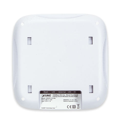 Planet - WDAP-C7210E - 1200Mbps 802.11ac Wave 2 Dual Band Ceiling-mount Wireless Access Point