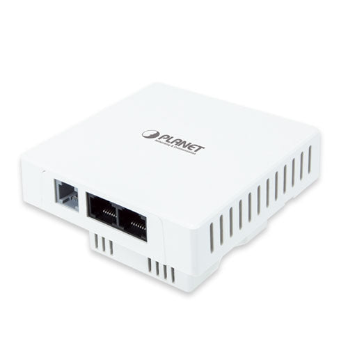 Planet - WDAP-W1200E - 1200Mbps 802.11ac Wave 2 Dual Band In-wall Wireless Access Point, 802.3at PoE PD, 3 10/100/1000T LAN