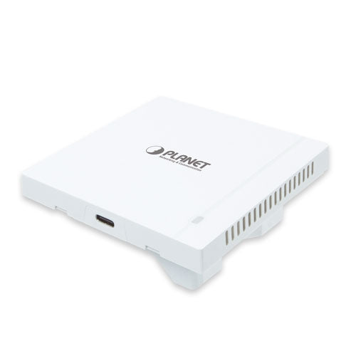 Planet - WDAP-W1800AXU - Wi-Fi 6 1800Mbps 802.11ax Dual Band In-wall Wireless Access Point, 802.3at PoE PD, one 10/100/1000T LAN/WAN port