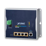 Planet - WGR-500-4P - IP30 Industrial Wall-mount Gigabit Router with 4-Port 802.3at PoE+(120W )