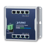 Planet - WGS-4215-8T - IP30, IPv6/IPv4, 8-Port 1000TP Wall-mount Managed Ethernet Switch (-40 to 75 C)