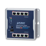 Planet - WGS-818HP - IP30 Industrial 8-Port 10/100/1000T 802.3at PoE+ Wall-mount Gigabit Switch (120W)