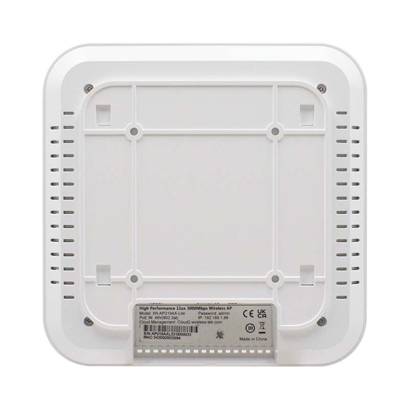 Wi-Tek - WI-AP219AX-Lite - Ultra-Fast Wi-Fi 6 Speeds: Simultaneous 600Mbps on 2.4 GHz and 2402Mbps on 5 GHz totals 3000Mbps Wi-Fi speeds (Ready at Aug middle)