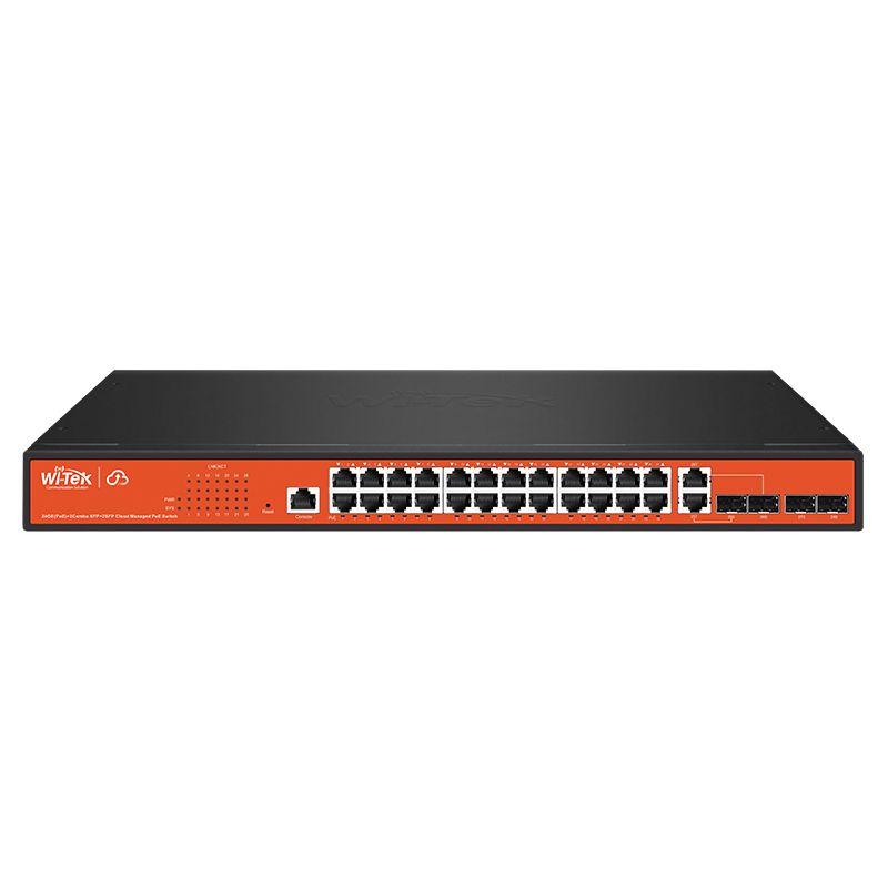 Wi-Tek - WI-PCMS328GF - Cloud L2 Switch