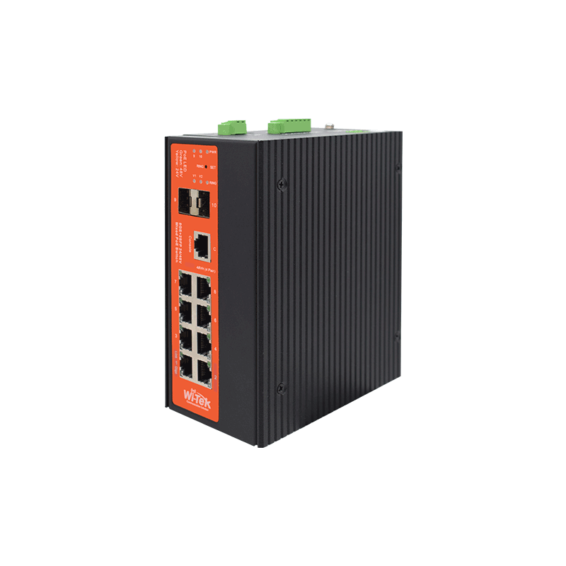Wi-Tek - WI-PMS310GF- Alien-I V2 - *8 Gigabit Ports with 8 PoE,2 SFP Fiber Uplink