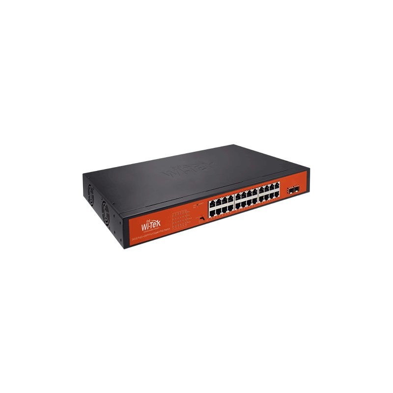 Wi-Tek - WI-PS326GFH - 24GE+2SFP PoE Switch with 24Port PoE