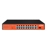 Wi-Tek - WI-PS518GH - 16FE+1GE+1Combo SFP Ports 250M Long Range PoE Switch with 16Port PoE