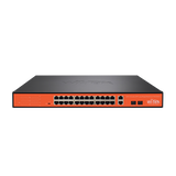 Wi-Tek - WI-PS526G - 24FE+2GE+2SFP 250M Long Range PoE Switch with 24Port PoE