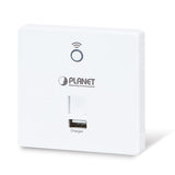 Planet - WNAP-W2200UE - 300Mbps 802.11n In-Wall Wireless Access Point w/ USB Charger