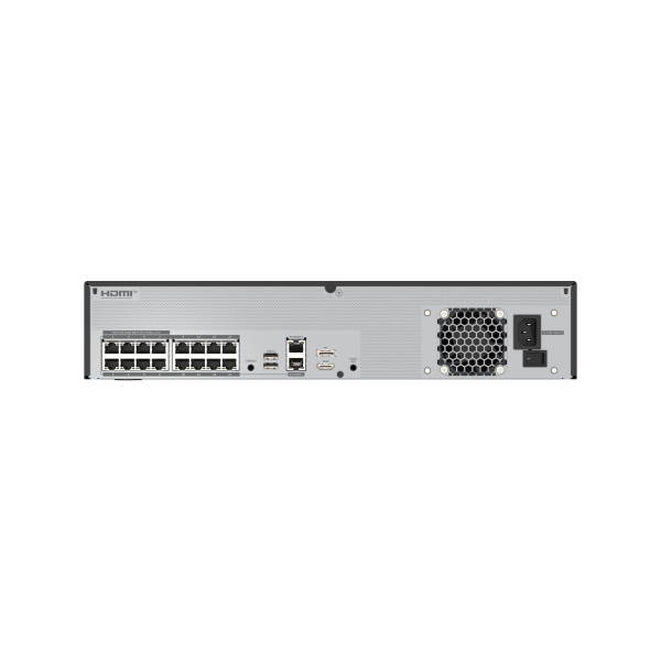 Hanwha - WRN-1632S-12TB - 2U WAVE PoE NVR (Intel based) with 4 Professional licenses, 12TB RAW, supports: 32 channels with 16 PoE/PoE+ ports (PoE Budget 200W), Wisenet WAVE pre-installed, H.264/H.265/MJPEG, 4 fixed internal SATA HDDs (10TB max per HD