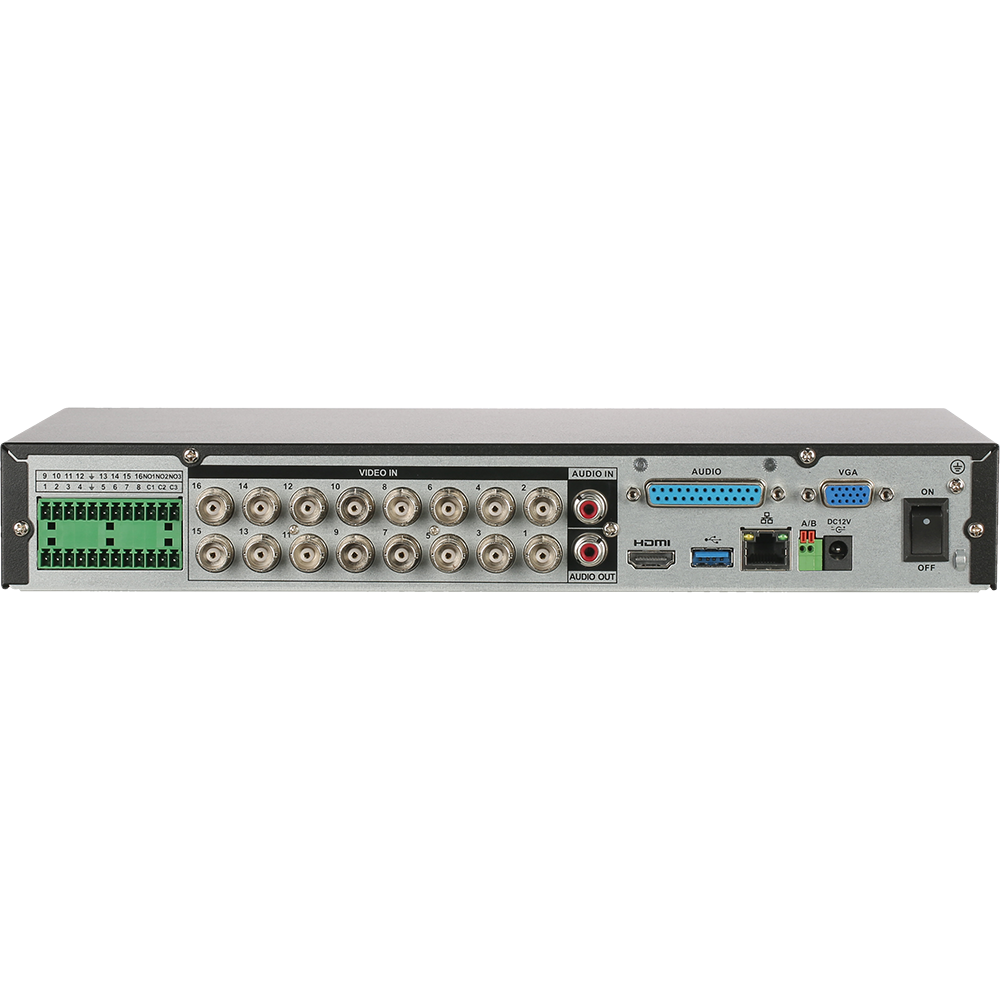 Dahua - X51C3E8 - 16CH Analytics+ Penta-brid XVR H.265 5M-N Mini 1U 1 SATA Bays, 8TB