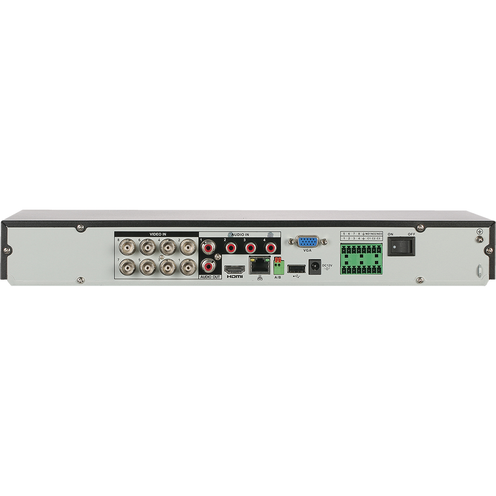 Dahua - C885E62A - HDCVI Kit: 8-CH, 4K Analytics+ Penta-brid DVR + 6x 5MP, Mini Eyeball Cameras