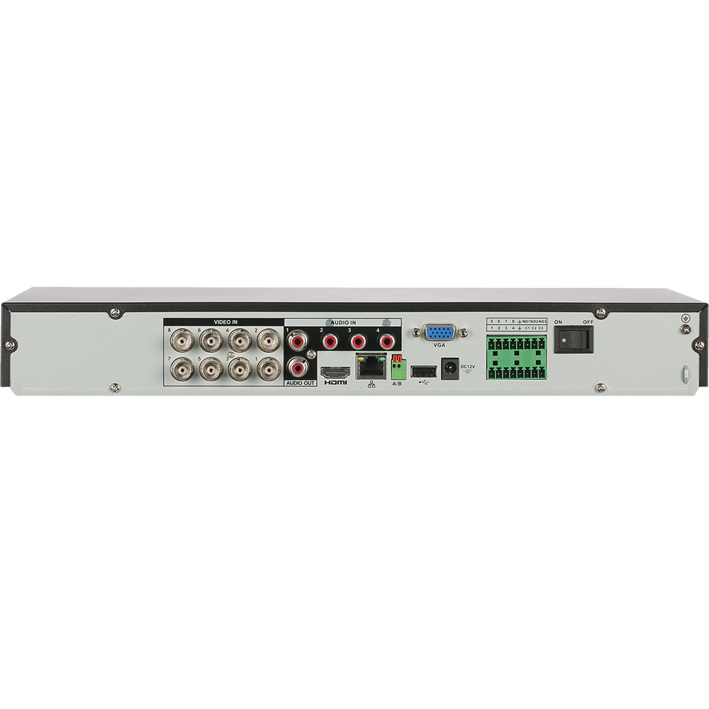 Dahua - X82B2A2 - 8CH Analytics+ Penta-brid XVR H.265 4K 1U 2 SATA Bays, 2TB