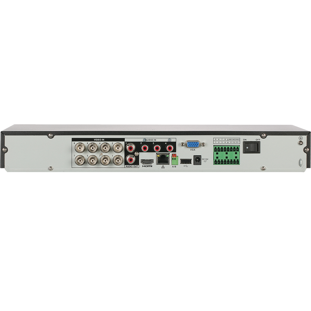 Dahua - X82R2A2 - 8CH Analytics+ Penta-brid XVR H.265 4K Pro 1U 2 SATA Bays, 2TB