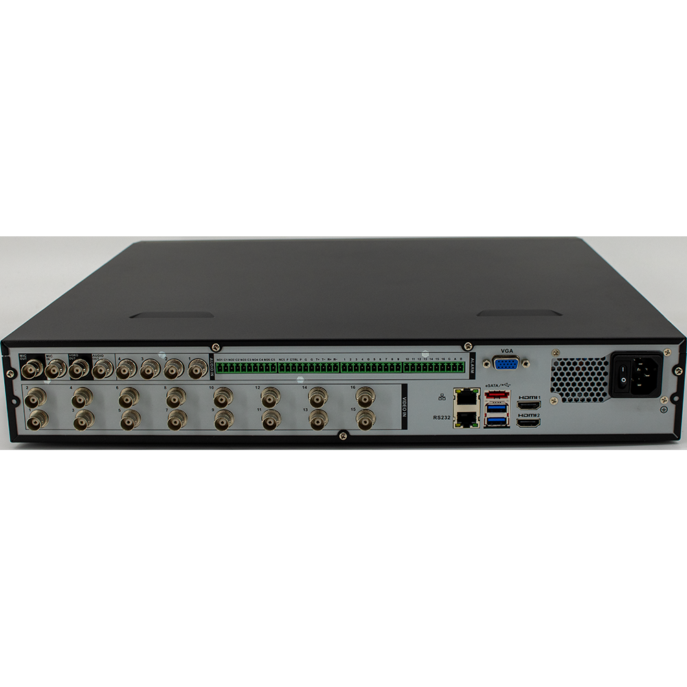 Dahua - X84R3L8 - 16CH Analytics+ Penta-brid XVR H.265 4K Pro 1.5U 4 SATA Bays, 8TB