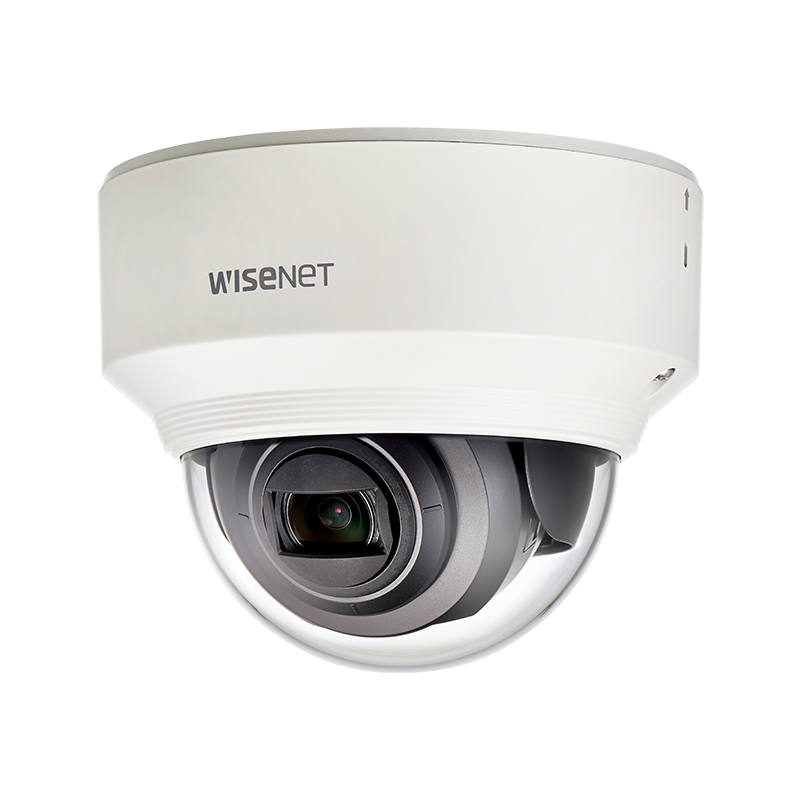 Hanwha - XND-6080V - Wisenet X powered by Wisenet 5 network indoor vandal dome camera, 2MP, Full HD(1080p) @60fps, motorized vari-focal lens 4.3x (2.8~12mm) (119.5°~27.9°), triple codec H.265/H.264/MJPEG with WiseStream II technology, 150dB WDR, USB 