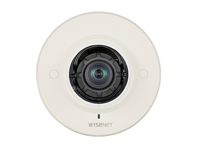 Hanwha - XND-8020F - Wisenet X powered by Wisenet 5 network flush mount dome camera, 5MP @ 30fps, 3.7mm fixed lens (97.5°), triple codec H.265/H.264/MJPEG with WiseStream II technology, 120dB WDR, USB port for easy installation, advanced video analyt
