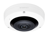 Hanwha - XNF-8010RW - Wisenet X powered by Wisenet 5 network indoor fisheye (white color), 6MP CMOS sensor, 2048x2048 @ 30fps, 1.6mm fixed lens (192°), triple codec H.265/H.264/MJPEG with WiseStream II technology, 120dB WDR, USB port for easy install