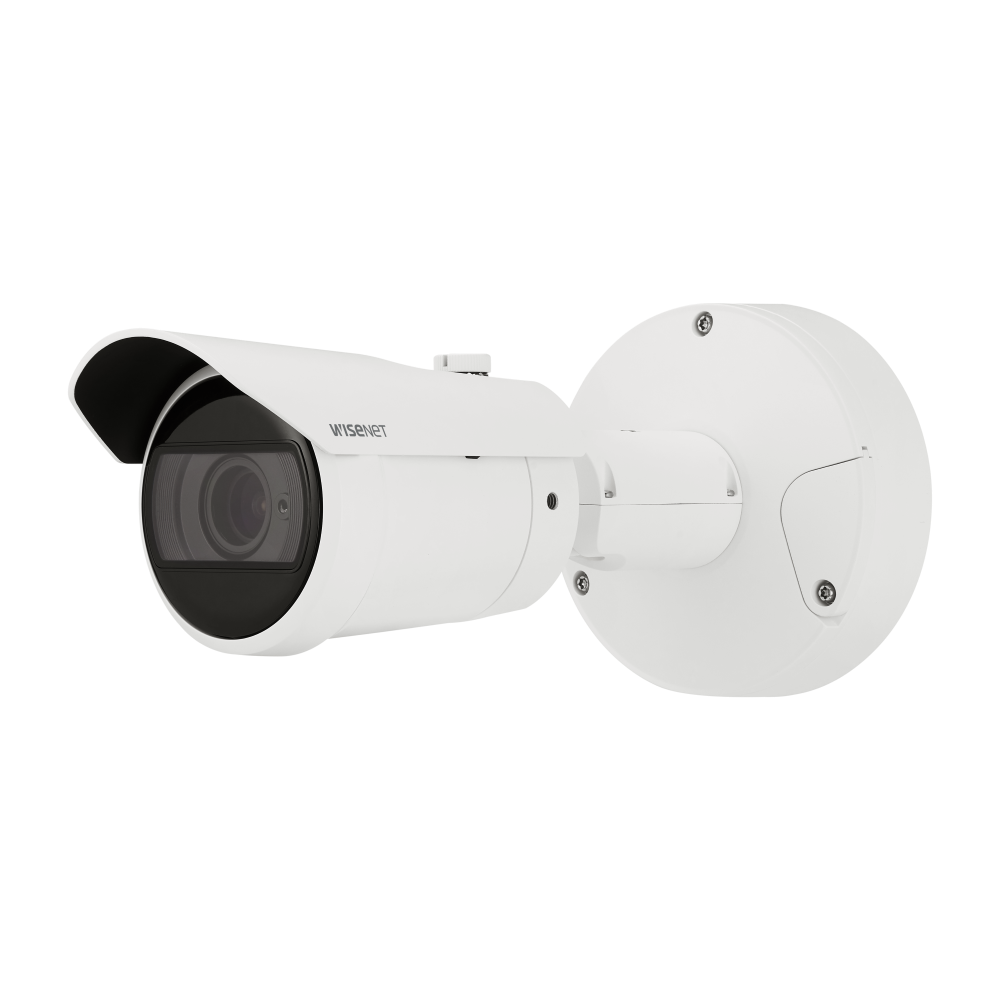 Hanwha - XNO-C7083R - Powered by WN7, Outdoor Network AI IR Bullet Camera, 4MP resolution @ 60FPS (WDR off)/30FPS (WDR on), 2.8~10mm(3.6x) (109.7°~30.4°) motorized varifocal lens, Triple codec (H.265/H.264/MJPEG), IR viewable length 40m (131.2ft), US