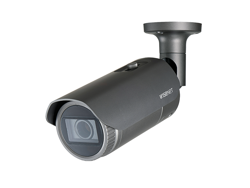 Hanwha - XNO-L6080R - Wisenet X powered by Wisenet 5 network IR outdoor bullet camera, 2MP, Full HD(1080p) @60fps, motorized vari-focal lens 3.1x (3.2~10mm) (109°~33.2°), triple codec H.265/H.264/MJPEG with WiseStream II technology, 120dB WDR, USB po