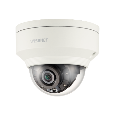 Hanwha - XNV-8020R - Wisenet X powered by Wisenet 5 network IR outdoor vandal dome camera, 5MP @30fps, 3.7mm fixed focal lens (97.5°), triple codec H.265/H.264/MJPEG with WiseStream II technology, 120dB WDR, USB port for easy installation, advanced v