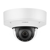 Hanwha - XNV-8081R - Wisenet X series Plus powered by Wisenet 5 IR network outdoor vandal dome camera, modular structure, 5MP @ 30fps, motorized vari-focal lens 2.6x (3.6~9.4mm) (102.5°~38.7°), triple codec H.265/H.264/MJPEG with WiseStream II techno