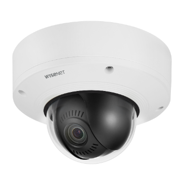 Hanwha - XNV-8081Z - Wisenet X series Plus powered by Wisenet 5 network outdoor vandal dome camera, modular structure, 5MP @ 30fps, motorized vari-focal lens 2.6x (3.6~9.4mm) (102.5°~38.7°), PTRZ, triple codec H.265/H.264/MJPEG with WiseStream II tec