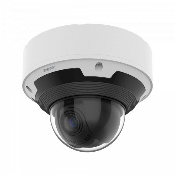 Hanwha - XNV-8083RZ - Powered by WN7, X-Plus series, Outdoor Network AI IR Vandal Dome Camera, 6MP resolution @ 30FPS, 4.4~9.3mm (4.3x) (113°~47°) motorized varifocal lens, Remote lens adjustment (PTRZ), Triple codec (H.265/H.264/MJPEG), IR Viewable 